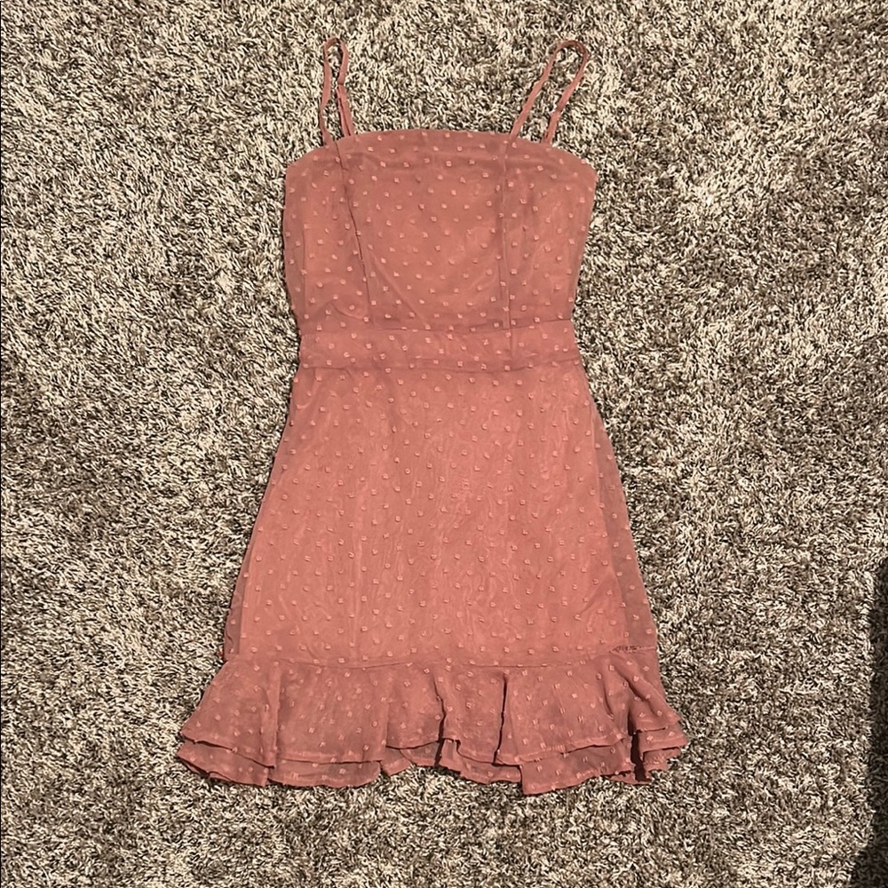 Altrd State Pink Ruffle Hem Dress